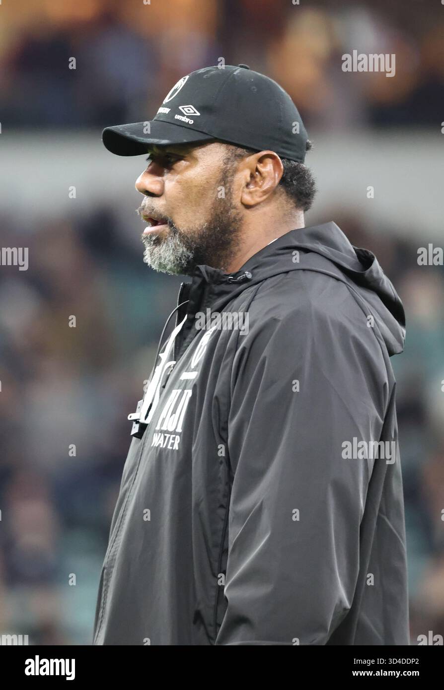 Ifereimi Rawaqa Assistenztrainer des Spiels der Fijiduring Quilter Nations Series zwischen England und Fidschi im Allianz Stadium, Twickenham, London am 8. November 2025 Stockfoto