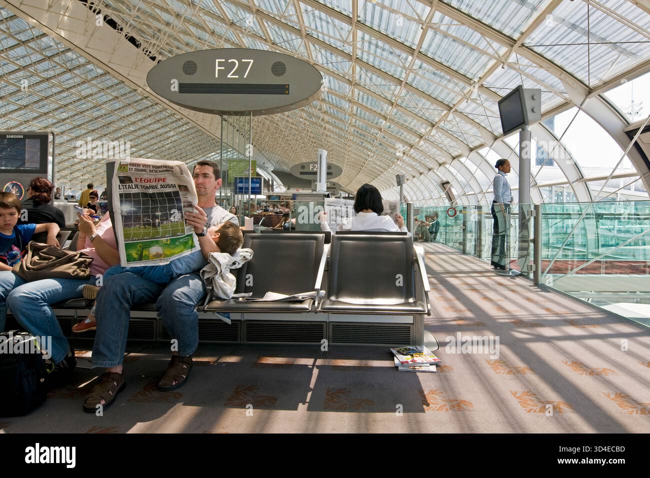 Flughafen und Flug. Flughafen Charles De Gaulle. Paris. Stockfoto