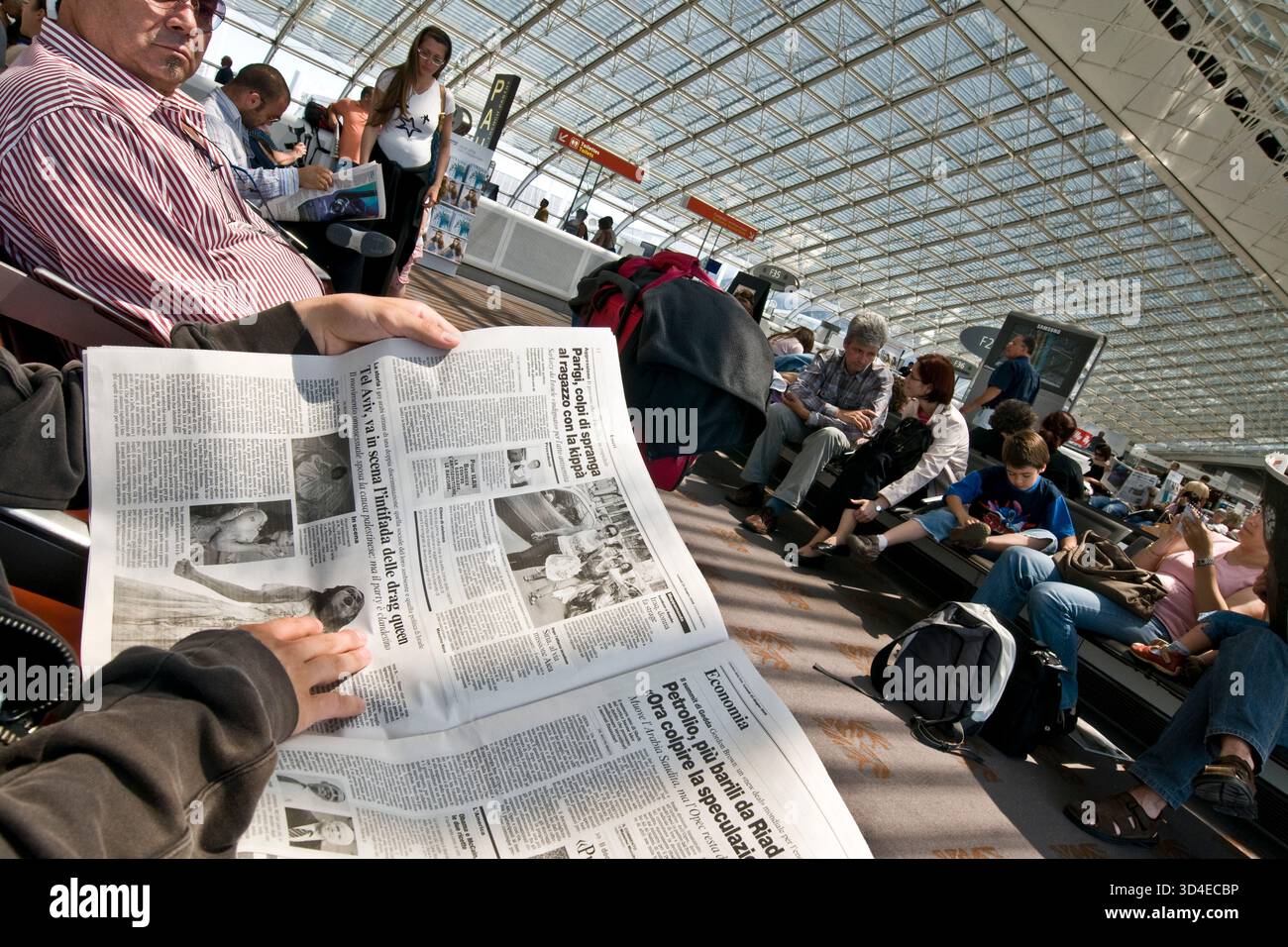 Flughafen und Flug. Flughafen Charles De Gaulle. Paris. Stockfoto