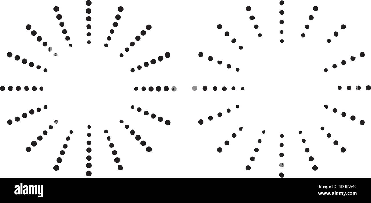 Kreative Vektorillustration von geometrischen Hand gezeichneten Sonnenstrahlen isoliert auf Hintergrund. Kunst Design lineare Sonnenwellen, strahlende Linien strahlende Sterne. Abst Stock Vektor