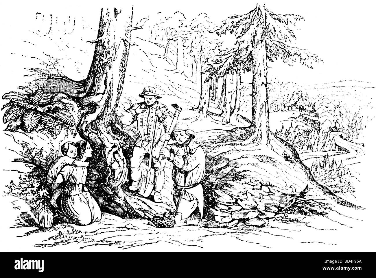 Auf der Suche nach Erzminen in den Bergen, Europa Stockfoto