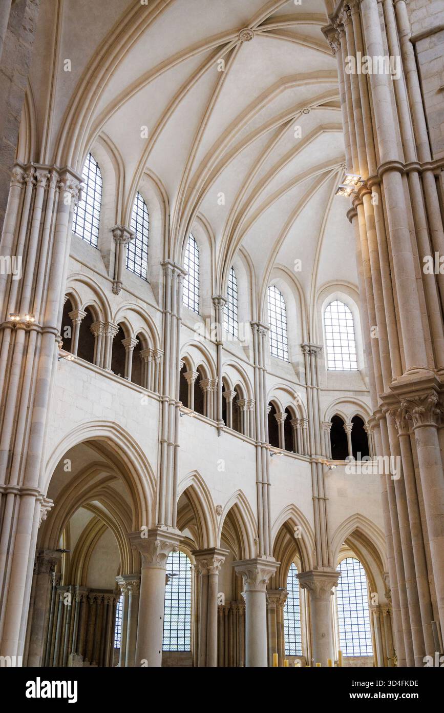 Abtei Saint Mary Magdalena, Vezelay, Frankreich Stockfoto
