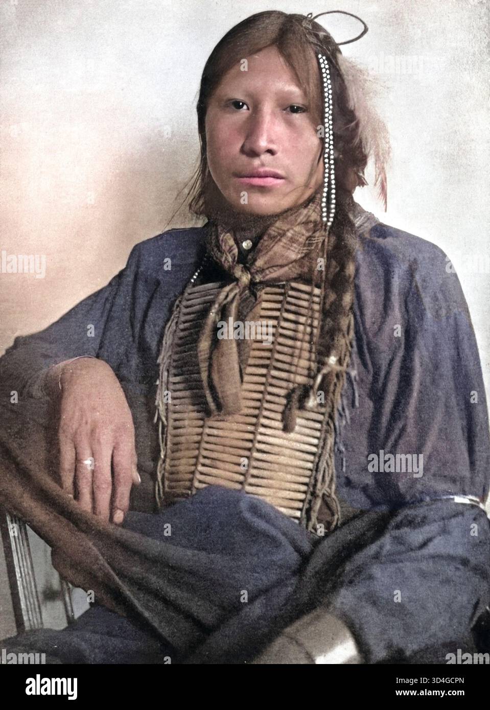 Porträt einer amerikanischen Ureinwohner Stockfoto