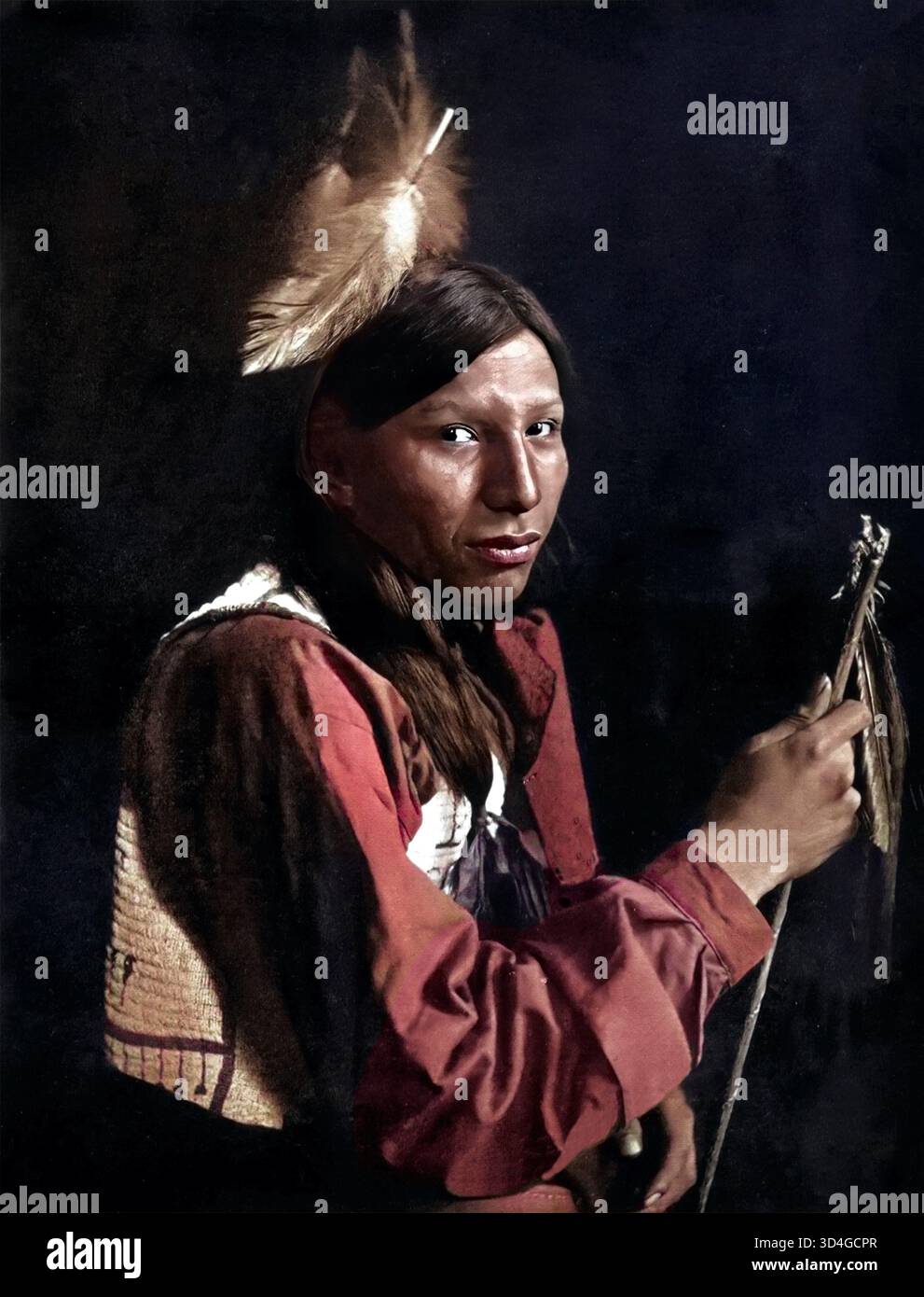 Porträt einer jungen amerikanischen Ureinwohner Stockfoto