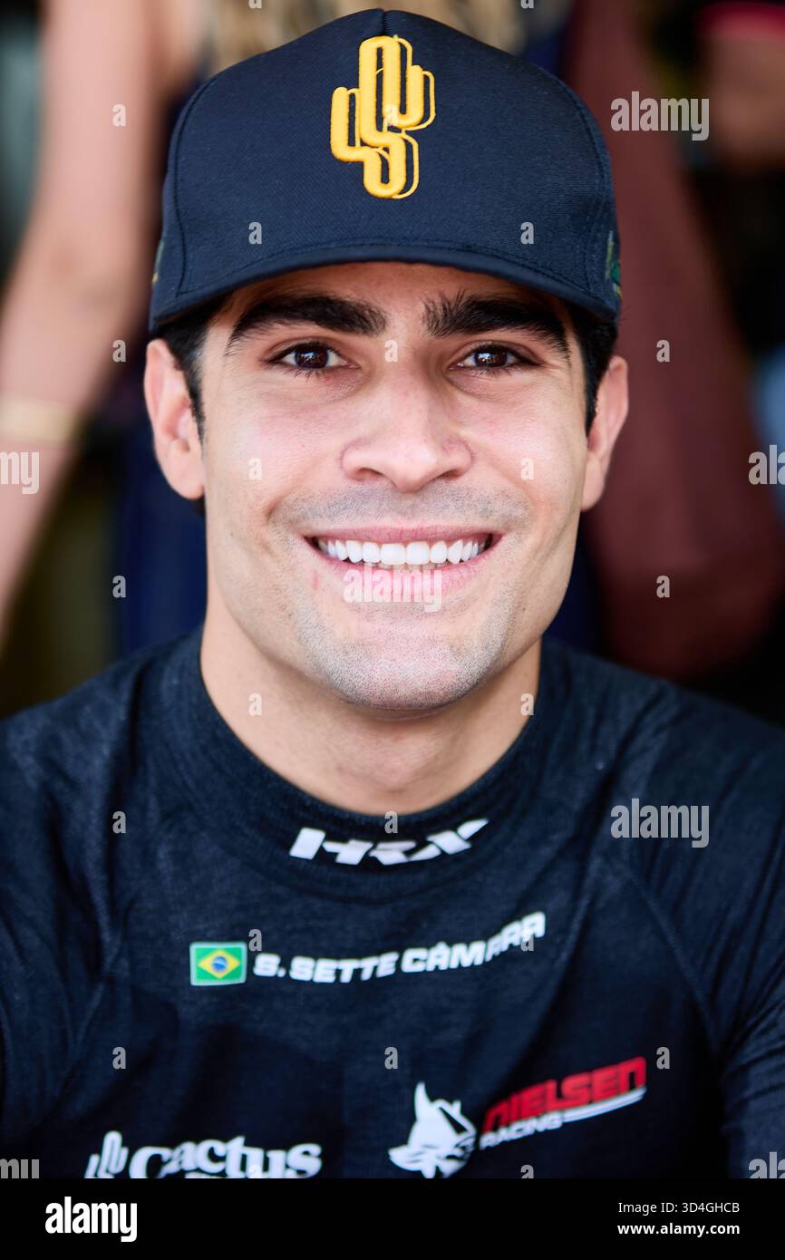 Sergio SETTE CAMARA (BRA) Fahrer für NIELSEN RACING (GBR) in einem Oreca 07 - Gibson während der European Le Mans Series, 4 STUNDEN Portimão, 18. OCT 2025 Stockfoto