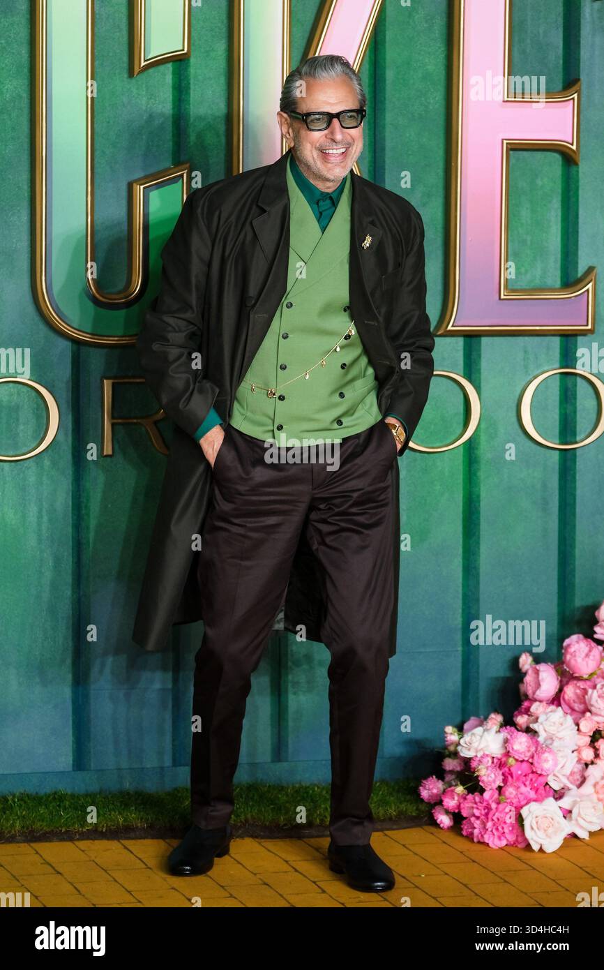 London, Großbritannien. November 2025. Jeff Goldblum bei der europäischen Premiere von WICKED FOR GOOD. Bildnachweis: Julie Edwards./Alamy Live News Stockfoto
