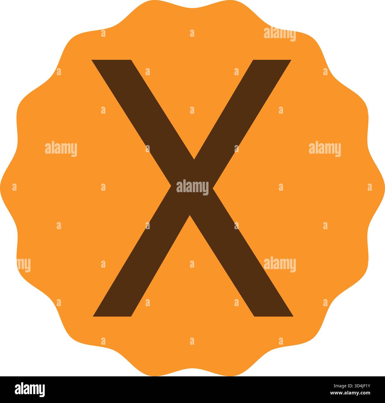 Stilvolles Letter X-Logo in kräftigen Braun- und Hellbrauntönen. Perfekt für Unternehmen, kreative oder digitale Agenturen, die eine warme, moderne Einrichtung suchen. Stock Vektor