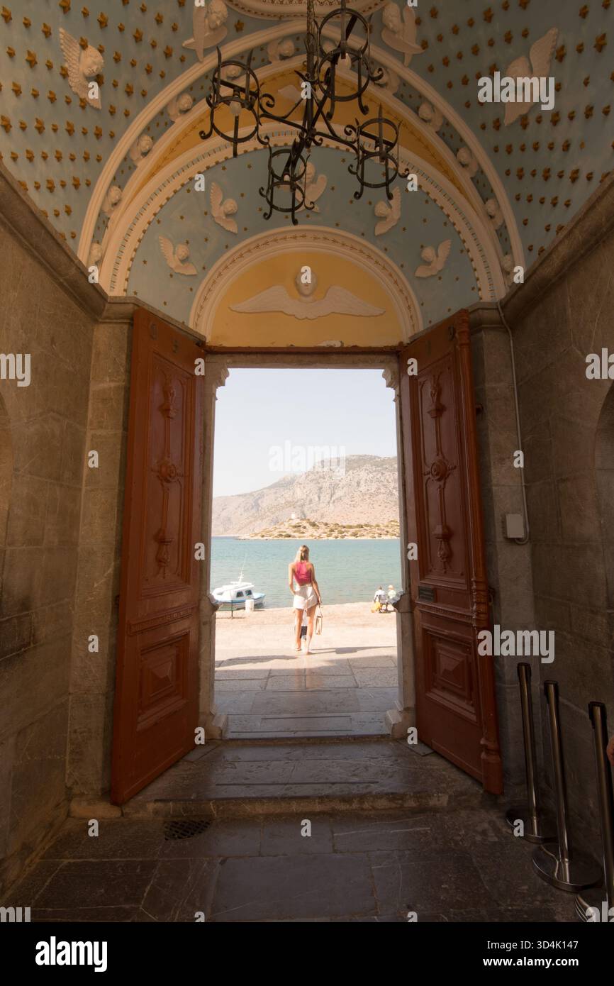 Heiliges Kloster des Taxiarchen Michael Panormitis Stockfoto