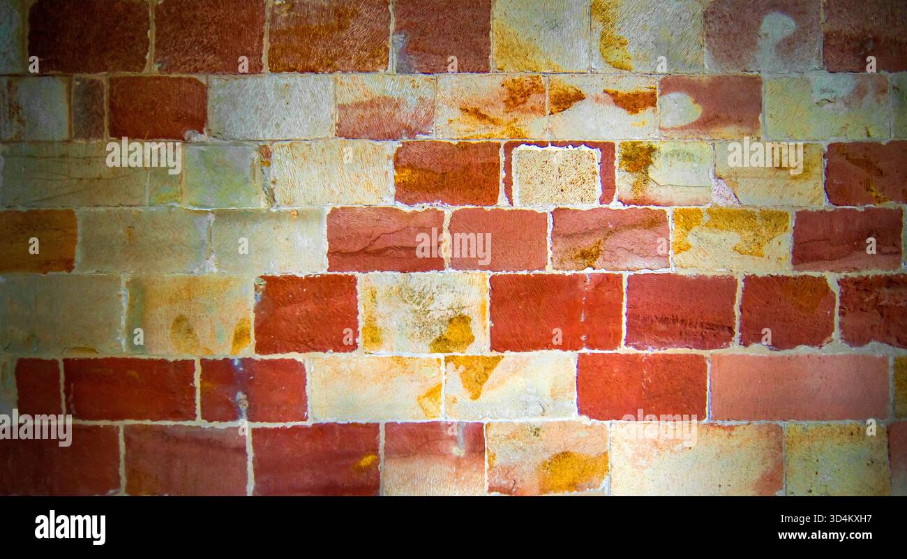 Abstraktes Strukturiertes Hintergrunddesign Aus Alten Ziegelwänden Stockfoto
