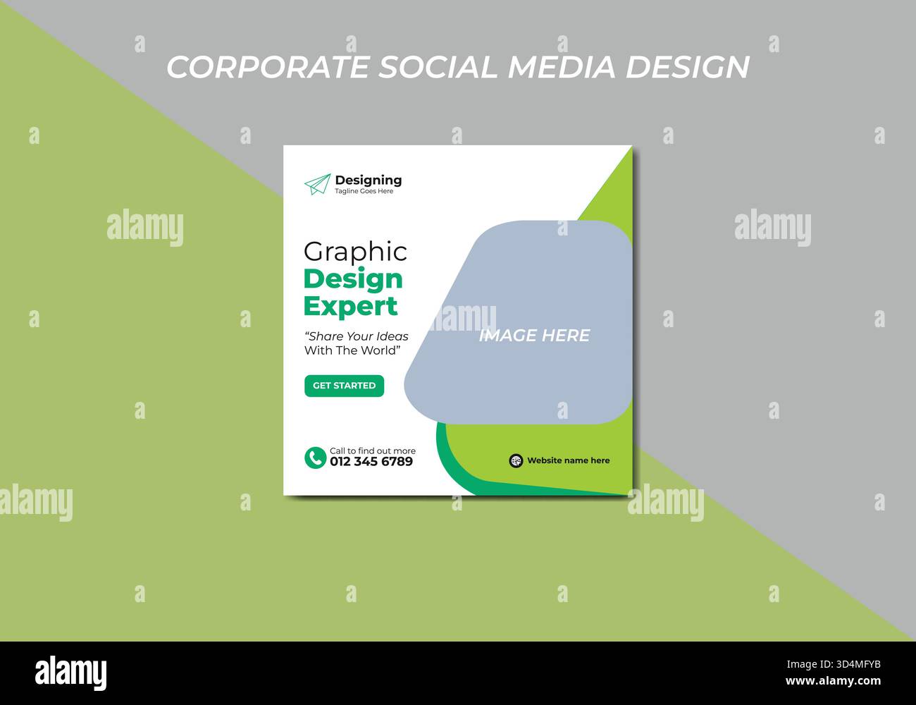 Banner oder Vorlage für Post-Vorlagen für Social-Media-Unternehmen von Graphic Design Expert. Stock Vektor