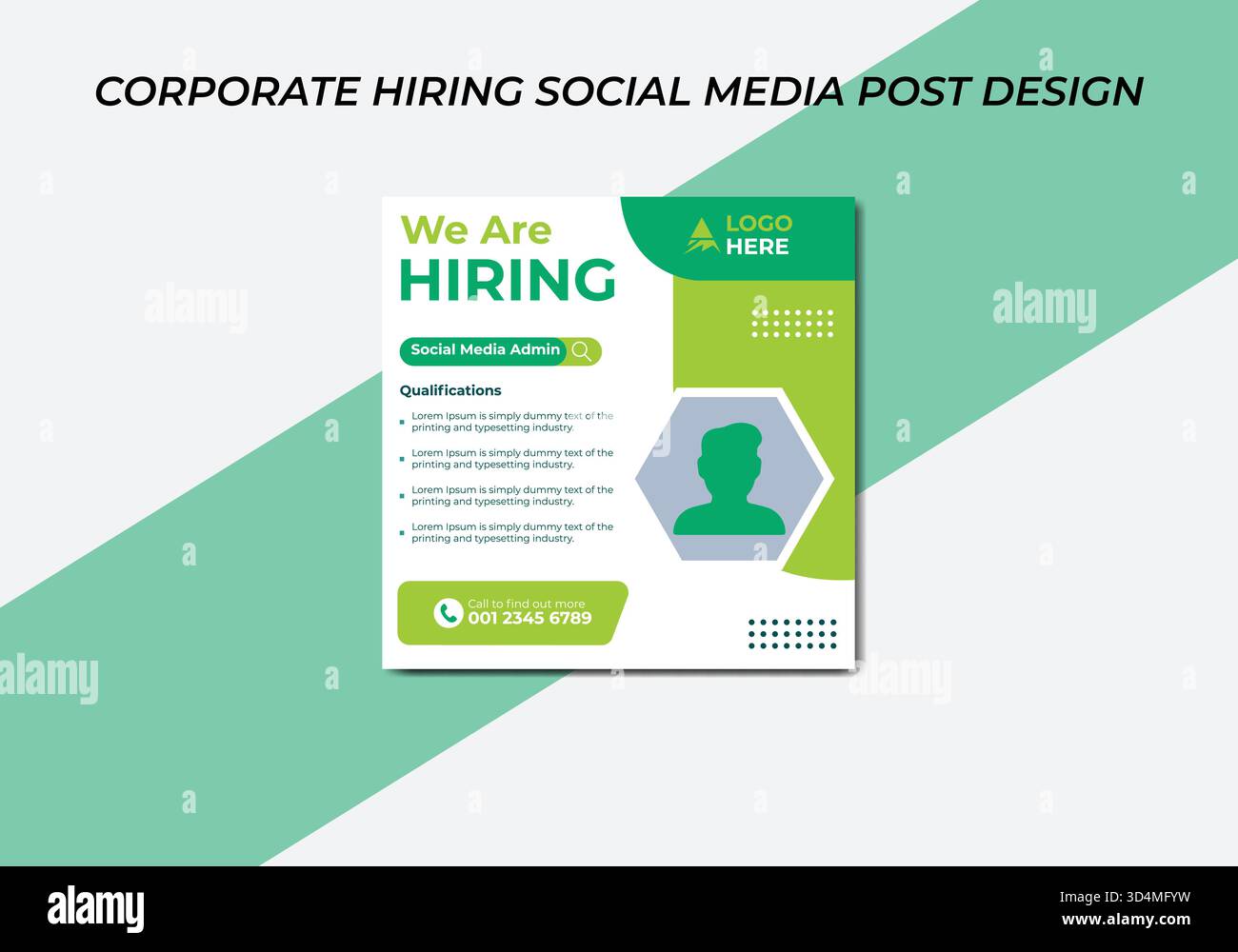 Banner oder Vorlage für Post-Vorlagen für Social-Media-Unternehmen von Graphic Design Expert. Stock Vektor