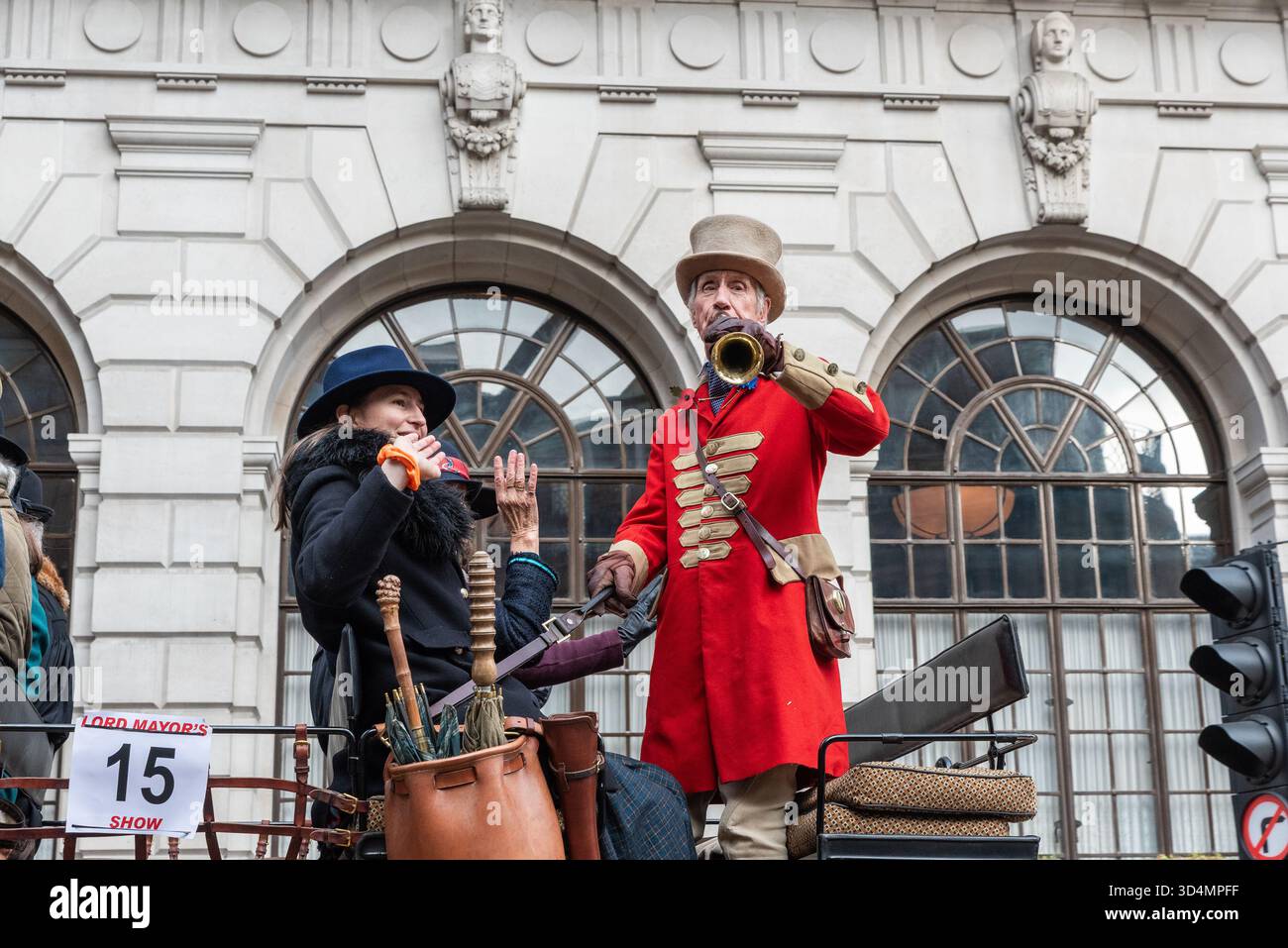 2025 Lady Mayor's Show Prozession in City of London, Großbritannien. Traditionelles, historisches Ereignis für Lord oder Lady Mayor of London. Worshipful Company of Farriers Stockfoto