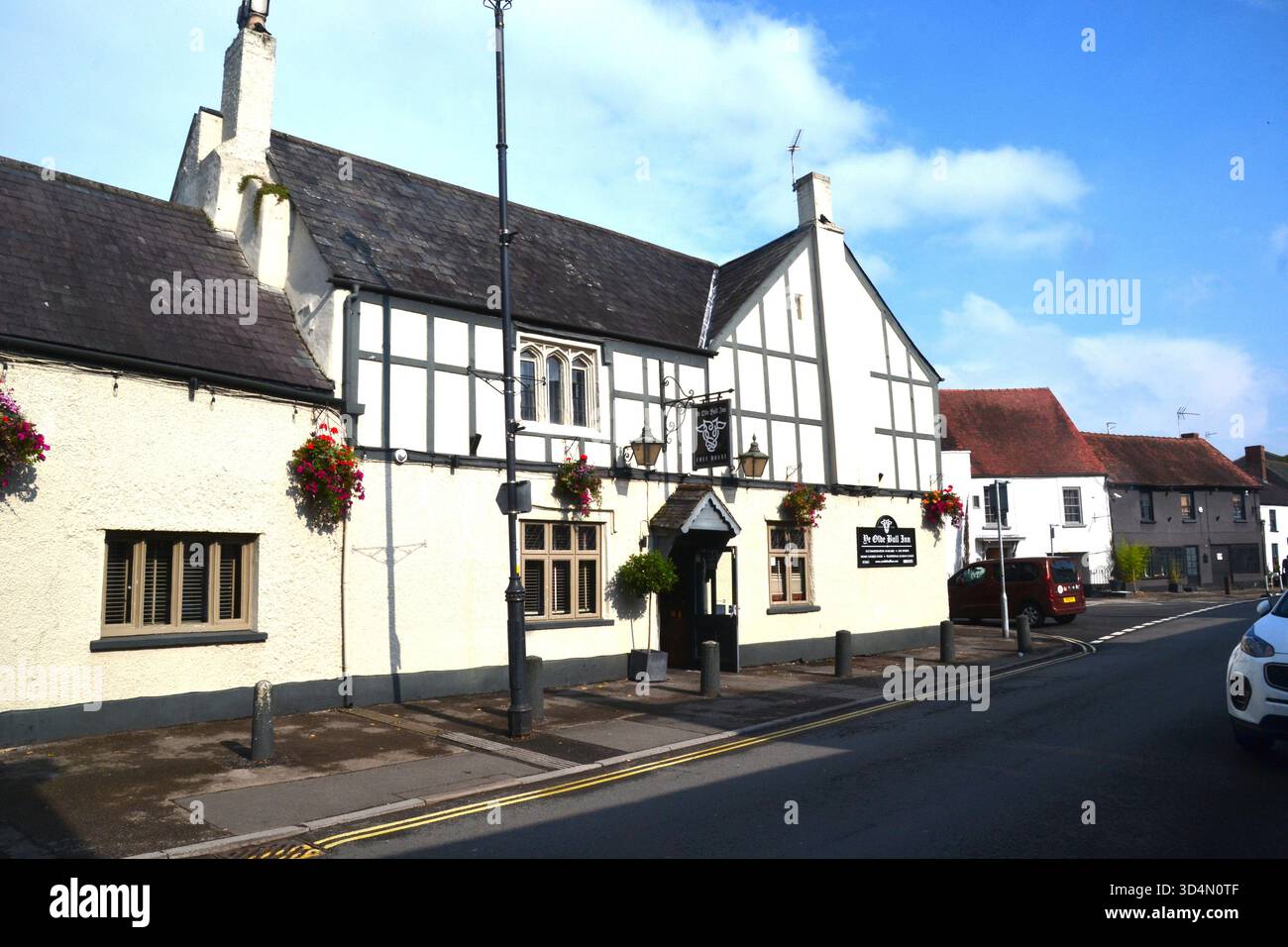 YE Olde Bull Inn in der antiken römischen Stadt Caerleon, Newport, Südwales, Großbritannien Stockfoto