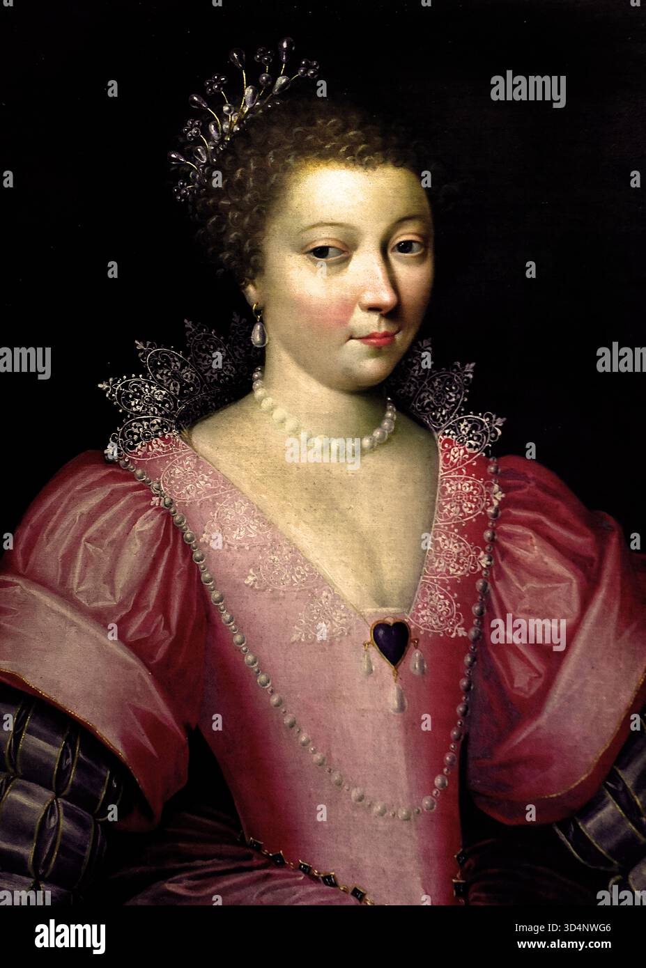 Henriette Balzac d’Entragues von Frankreich des unbekannten französischen Malers 16 Jahrhundert ( Catherine Henriette de Balzac d’Entragues, Marquise de Verneuil (1579–1633) war die Lieblingsherrn Heinrichs IV. Von Frankreich ) Stockfoto