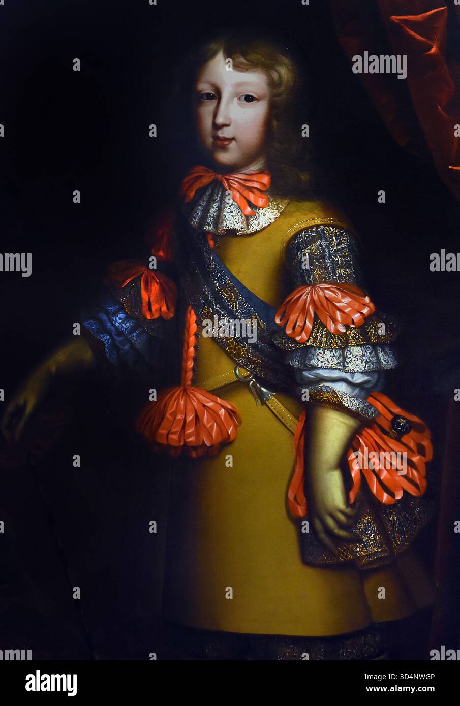 Ludwig von Frankreich, auch Grand Dauphin ( 1661–1711) genannt, war der Erstgeborene und damit Erbe von König Ludwig XIV. Und Königin Maria Theresia. Louis de France wurde 1661 in der château de Fontainebleau geboren und war der erste Sohn von Ludwig XIV. Und Maria Theresia von Spanien. Zu Lebzeiten als Dauphin wurde er „Monseigneur“ genannt, erhielt aber nach seinem Tod 1711 den Namen „Grand Dauphin“, um ihn von seinem Sohn, dem Herzog von Burgund, zu unterscheiden. Stockfoto