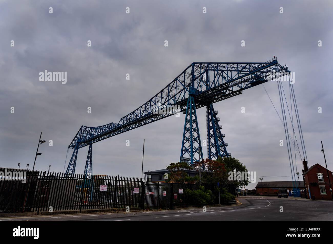 Die legendäre Transporter Bridge in Middlesbrough, Großbritannien Stockfoto