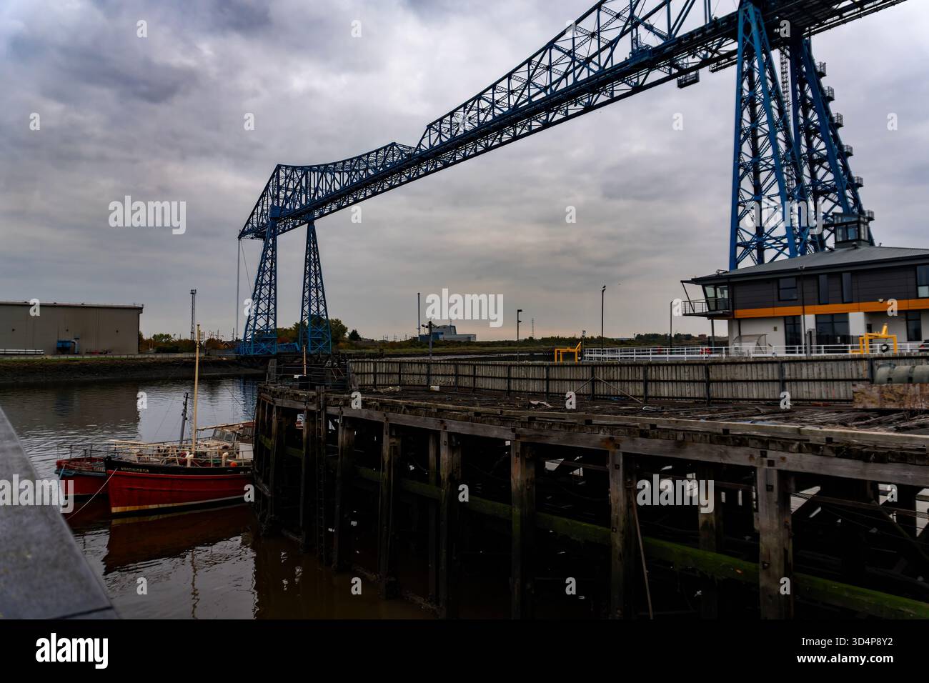 Die legendäre Transporter Bridge in Middlesbrough, Großbritannien Stockfoto