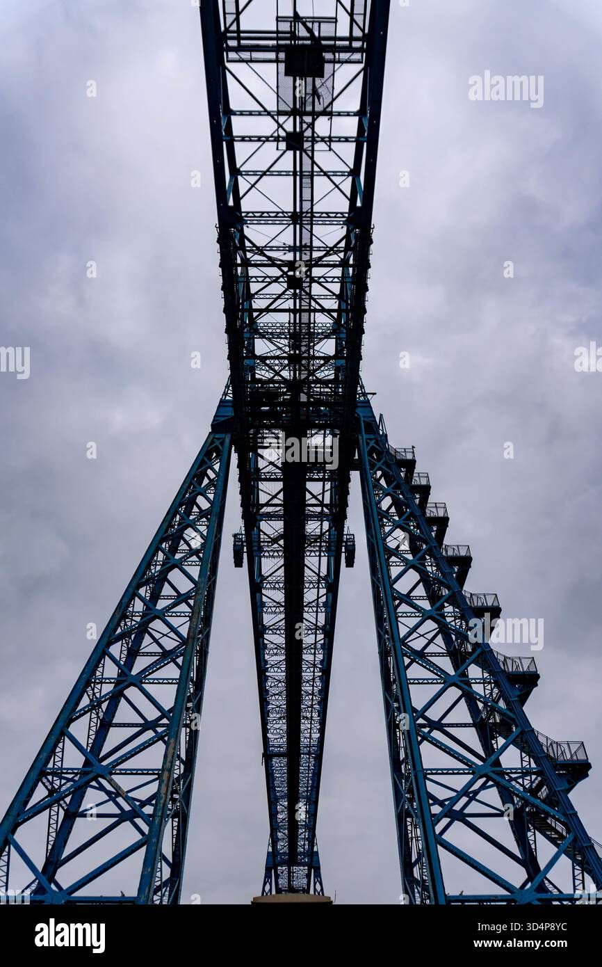 Die legendäre Transporter Bridge in Middlesbrough, Großbritannien Stockfoto