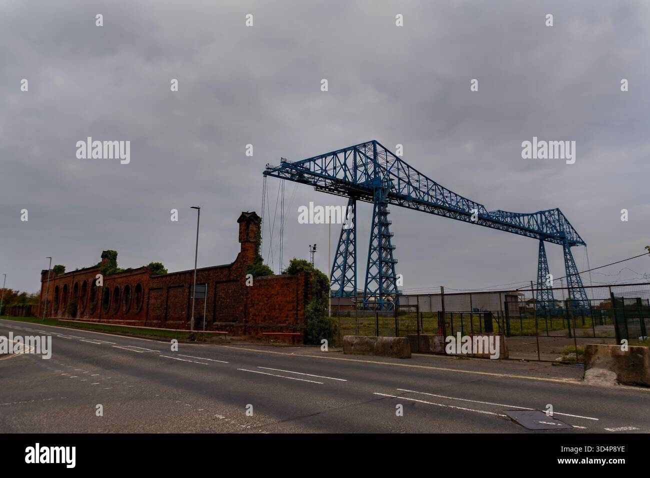 Die legendäre Transporter Bridge in Middlesbrough, Großbritannien Stockfoto