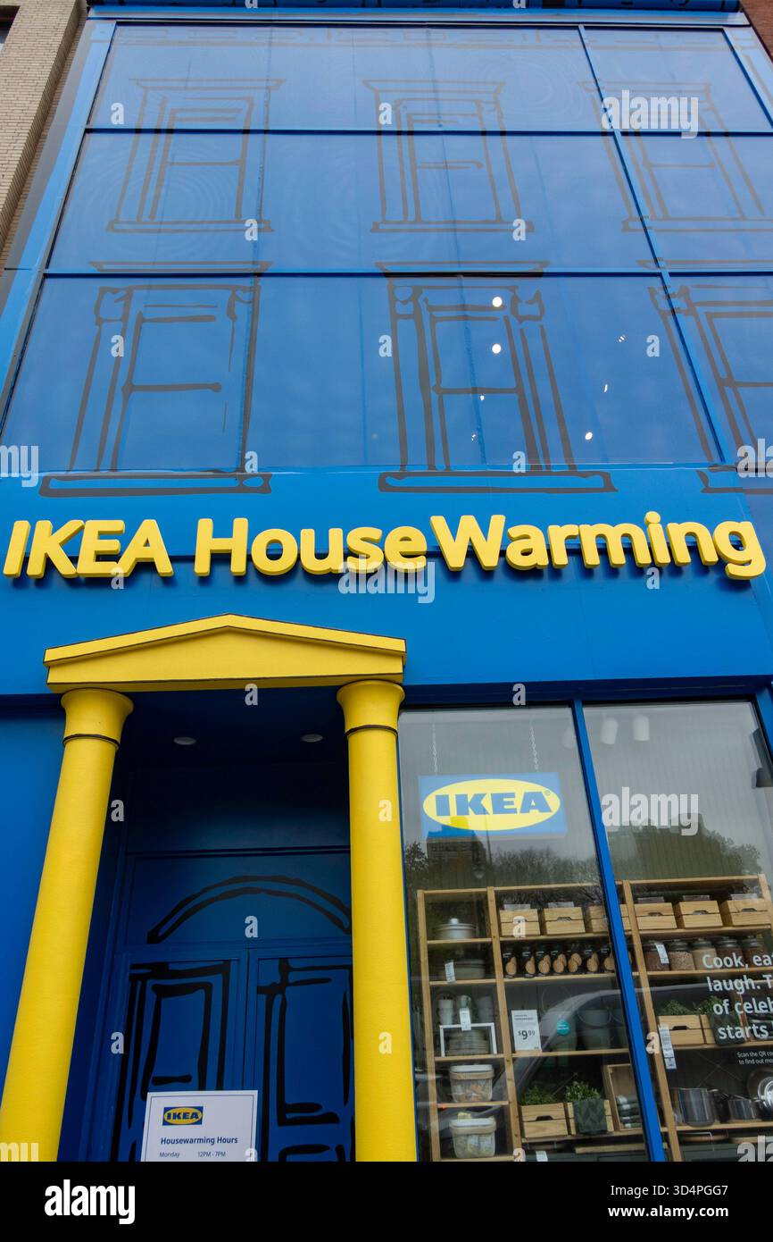 IKEA House Warming in Union Square ist ein Pop-up-Store für Koch- und Esswaren, New York City, USA 2025 Stockfoto