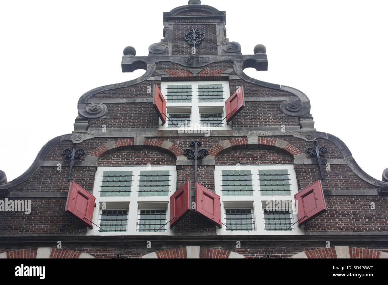 Dekorationen auf dem Weeshuis in Gouda, Niederlande Stockfoto