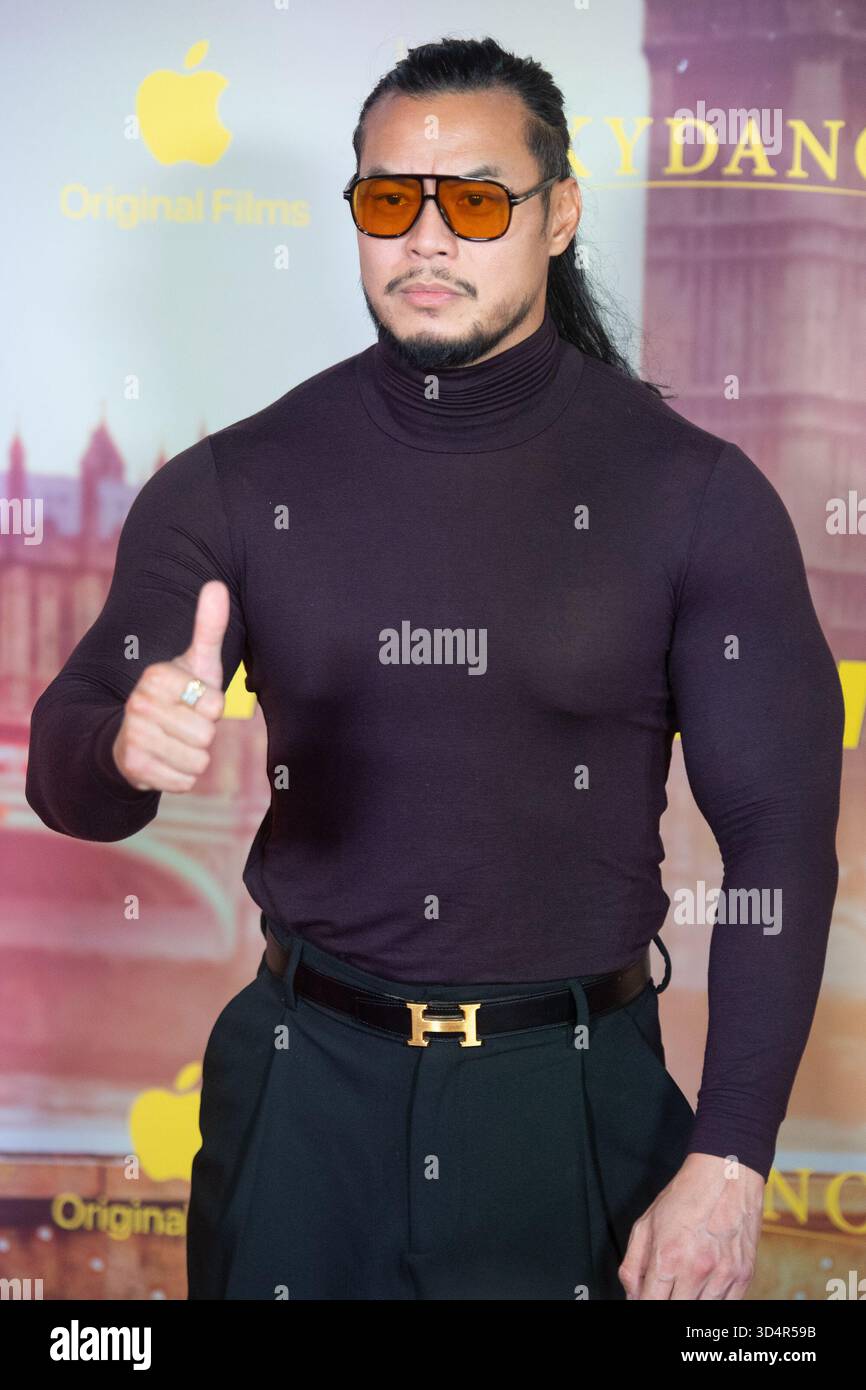 London, Großbritannien. November 2025. Im Bild: Quang Luong - Gladiator nimmt an der Weltpremiere „The Family Plan 2“ auf Curzon Mayfair Teil. Quelle: Justin Ng/Alamy Live News Stockfoto