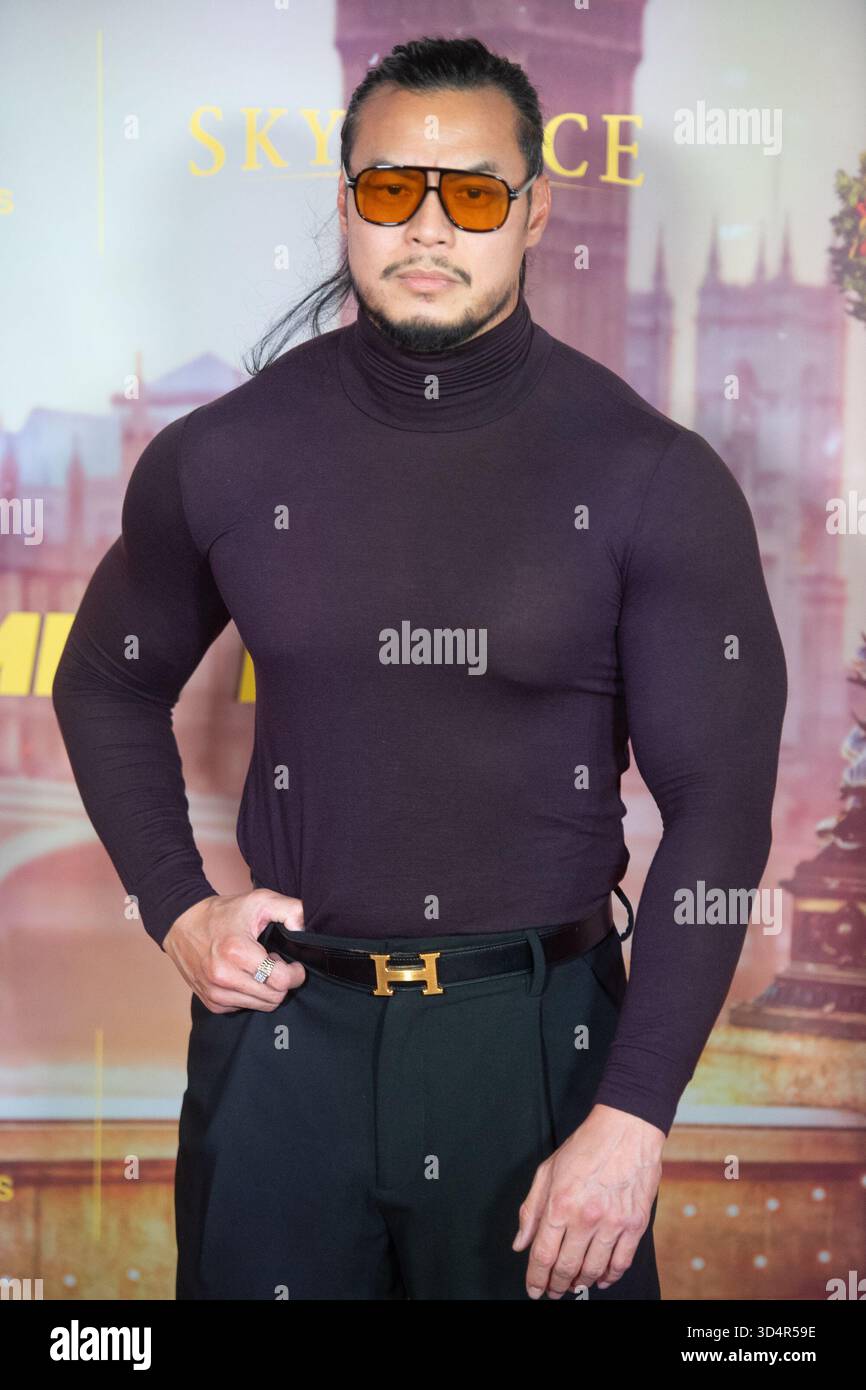 London, Großbritannien. November 2025. Im Bild: Quang Luong - Gladiator nimmt an der Weltpremiere „The Family Plan 2“ auf Curzon Mayfair Teil. Quelle: Justin Ng/Alamy Live News Stockfoto