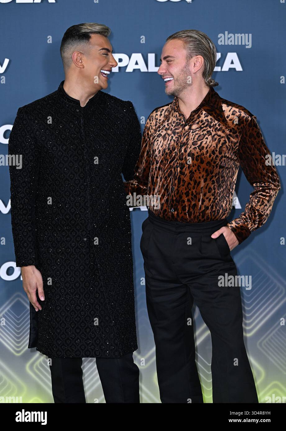 London, Großbritannien. November 2025. Junaid Ahmed und Freddie Bentley waren am ITV Palooza 2025, Barbican Centre. Quelle: Doug Peters/EMPICS/Alamy Live News Stockfoto