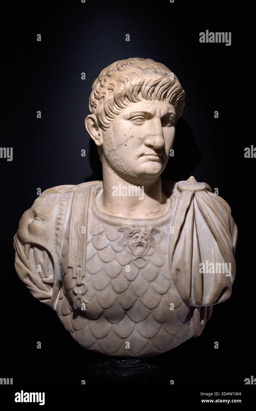 Nero, Das Marmormuseum, Palazzo Medici Riccardi, Florenz, Toskana, Italien. Stockfoto