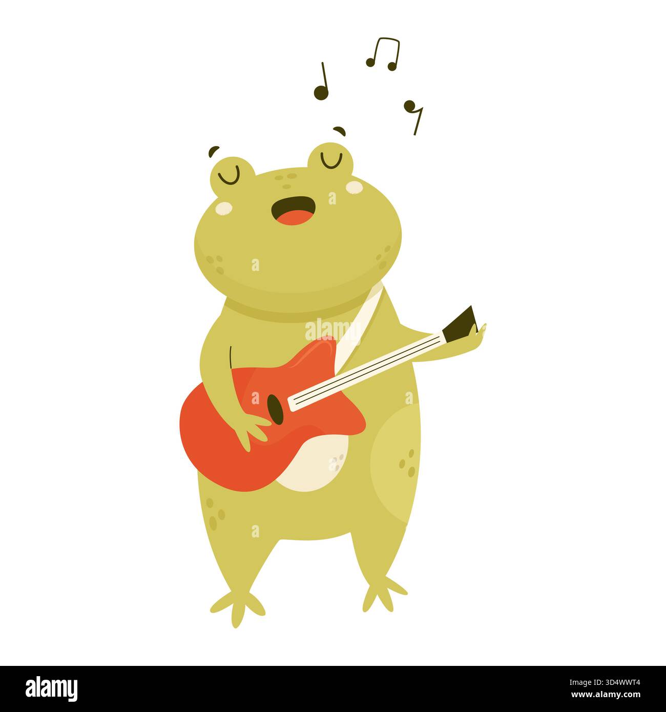 Frösche Clipart Flat Vektor, geeignet für alle Projekte. Stockfoto