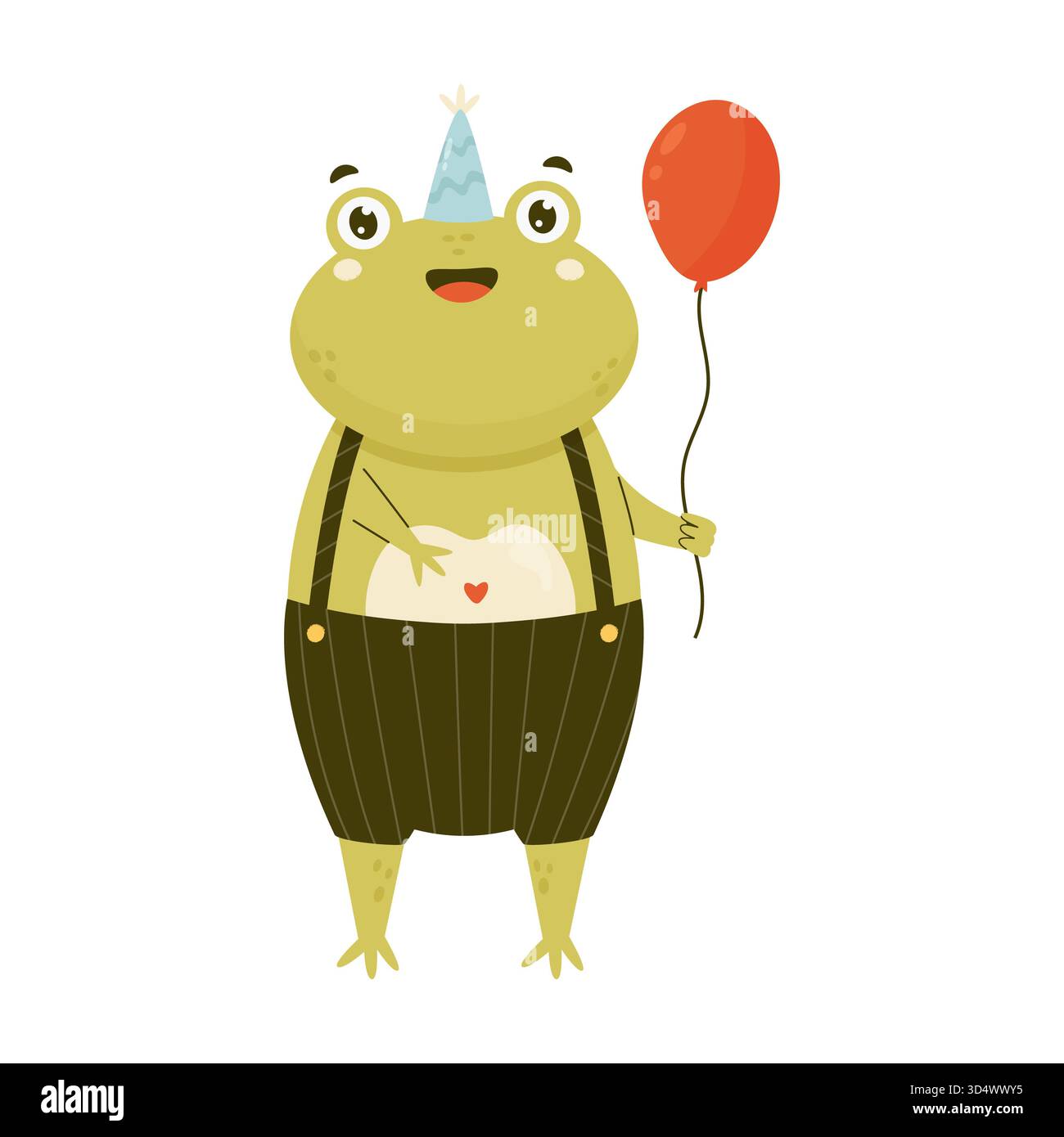 Frösche Clipart Flat Vektor, geeignet für alle Projekte. Stockfoto