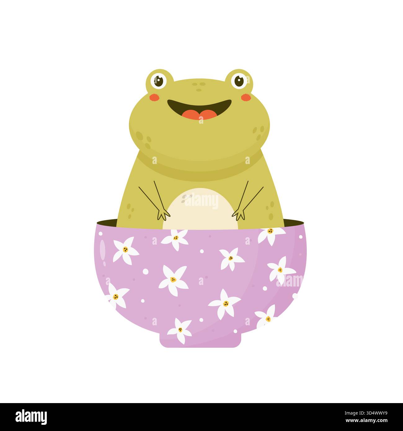 Frösche Clipart Flat Vektor, geeignet für alle Projekte. Stockfoto