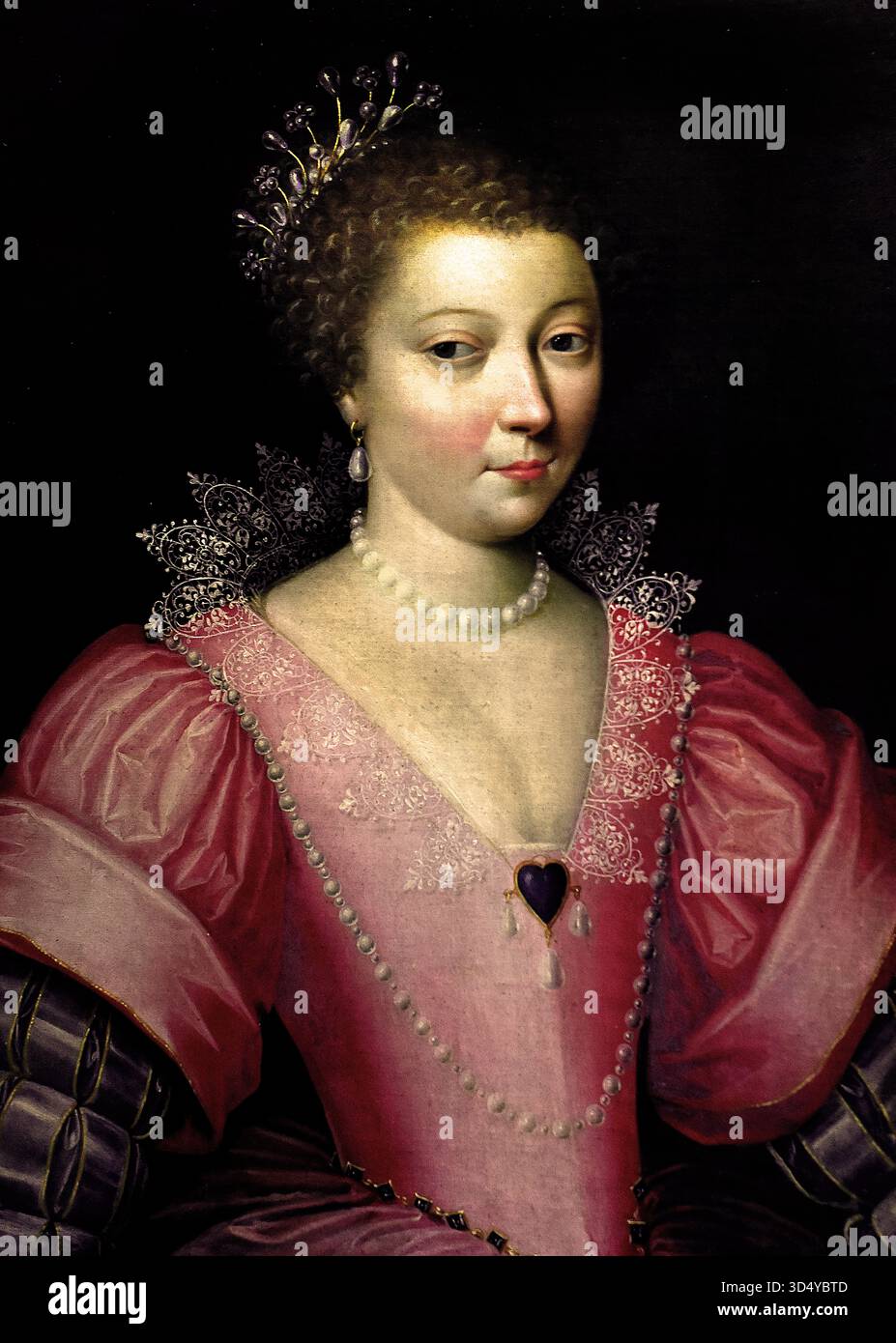 Henriette Balzac d'Entragues, die von französischen unbekannter Maler des 16. Jahrhunderts Frankreich Entragues (Catherine Henriette de Balzac d', Marquise de Verneuil (1579 - 1633) war der Favorit Herrin von Heinrich IV. von Frankreich) Stockfoto