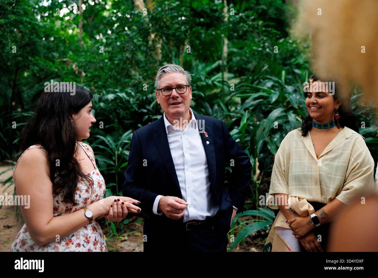 BELEM, BRASILIEN - 06. November 2025 - der britische Premierminister Keir Starmer und William, der Prinz von Wales, besuchen das Emilio Goeldi Museum, wo sie während des COP30-Gipfels der Vereinten Nationen zur Klimaschutzkonferenz 2025 in Belem, Brasilien, junge Politiker zum Thema Klimaschutz trafen - Foto: Geopix/No 10/Simon Dawson Stockfoto