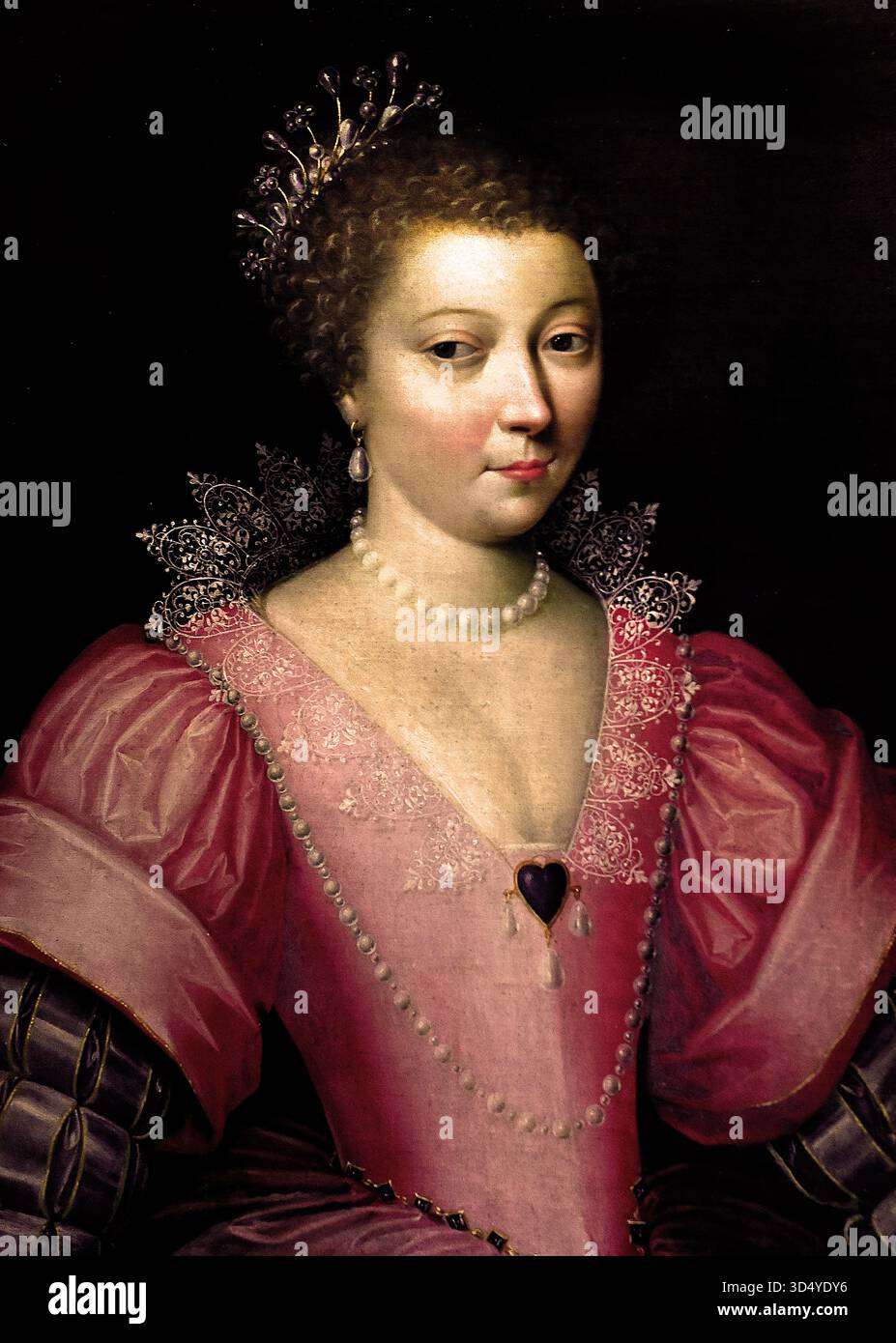 Henriette Balzac d'Entragues, die von französischen unbekannter Maler des 16. Jahrhunderts Frankreich Entragues (Catherine Henriette de Balzac d', Marquise de Verneuil (1579 - 1633) war der Favorit Herrin von Heinrich IV. von Frankreich) Stockfoto