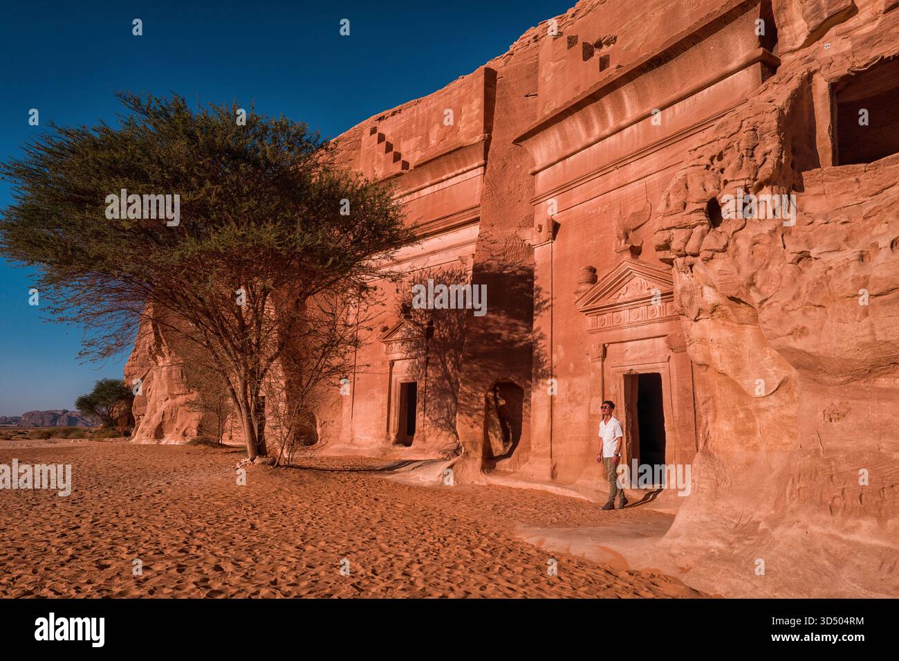 Erkundung Der Hegra-Gräber Stockfoto