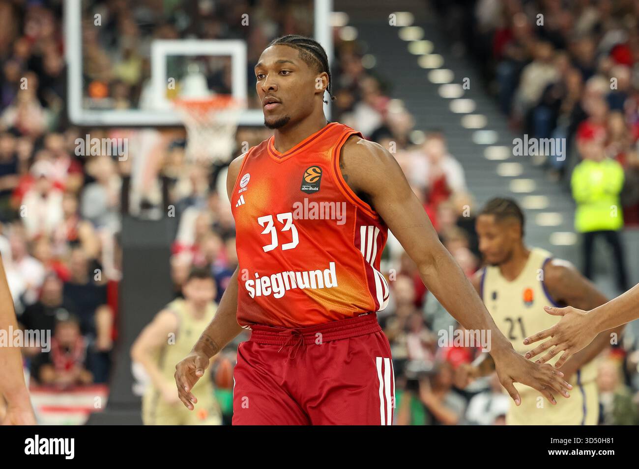 David McCormack (FC Bayern Basketball, #33), GER, FC Bayern Basketball vs. FC Barcelona, Basketball, Euroleague, 10. Runde, Saison 2025/2026, 12.11.2025, Foto: Eibner Press Photo/Jenni Maul Stockfoto