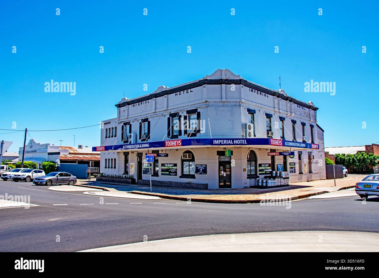 Das Imperial Hotel Gunnedah NSW Australien ist ein Pub auf dem Land Stockfoto