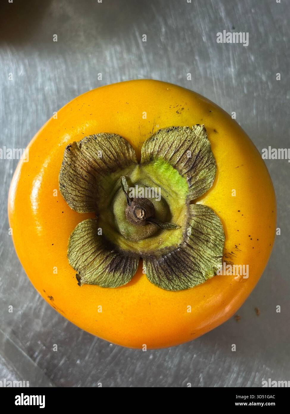 Persimmontag Stockfoto