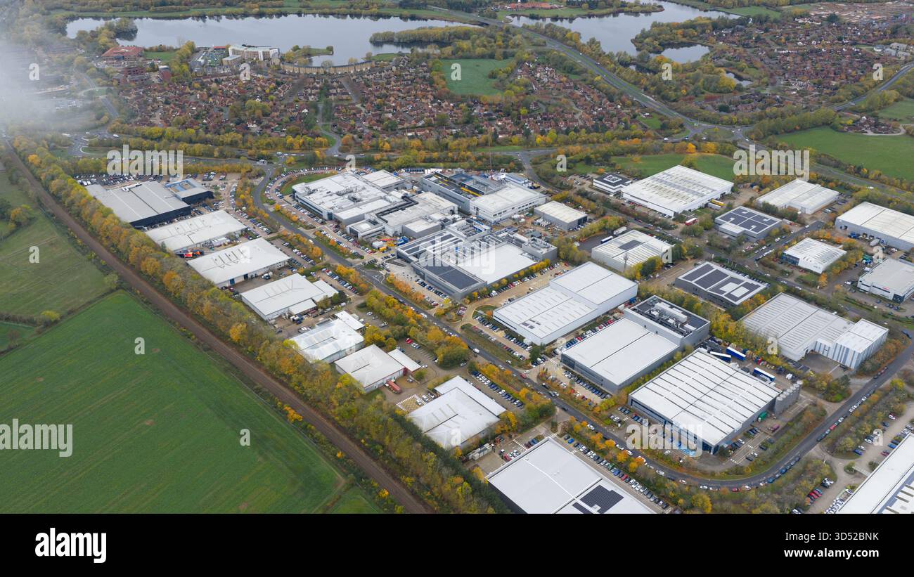 Milton Keynes, County of Buckinghamshire, England, 29. Oktober 2025: Red Bull Power Trains und Red Bull Racing Factory, Formel-1-Rennteam. Stockfoto