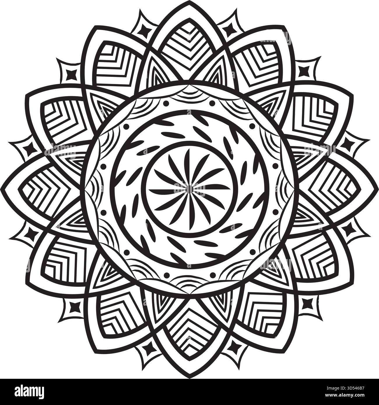 Hochauflösendes Florales Mandala-Vektor-Design Mit Luxuriösem Hintergrund. Stock Vektor