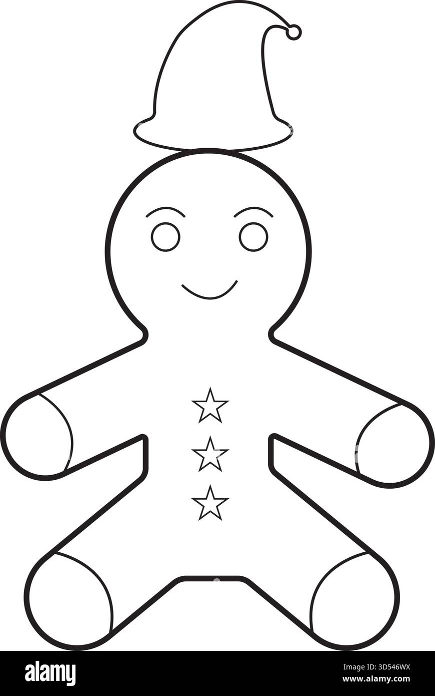 Weihnachten Lebkuchen Man Vektor Design Skalierbare Anlage Für Jedes Projekt. Stock Vektor