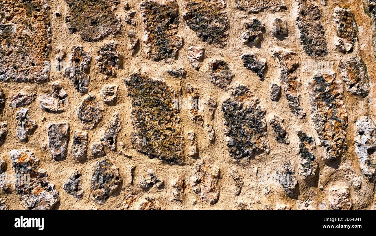 Strukturiertes Hintergrunddesign Mit Natursteinwand Stockfoto