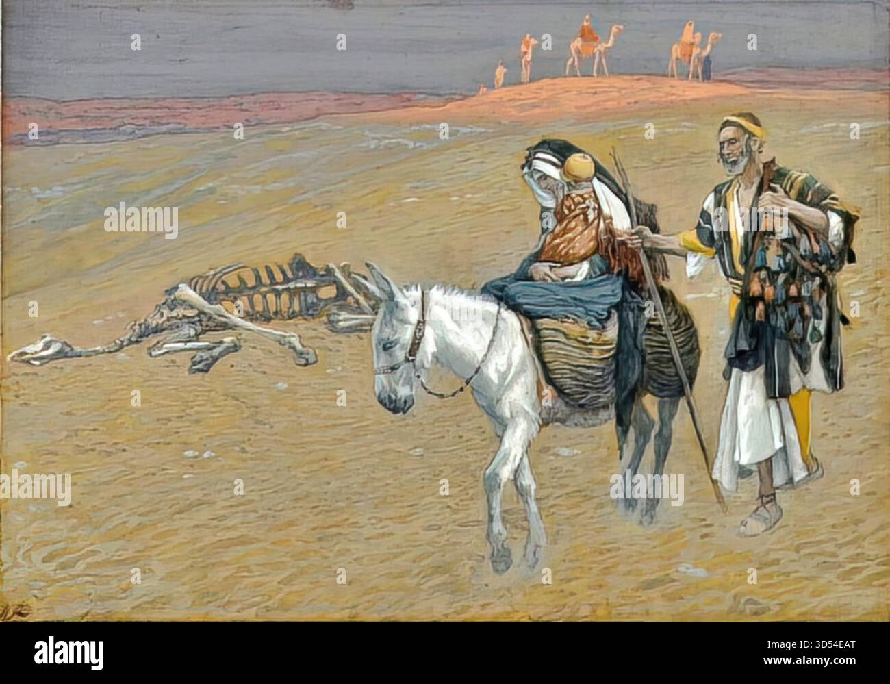 Der Flug nach Ägypten (La fuite en gypte) von James Tissot Stock Vektor