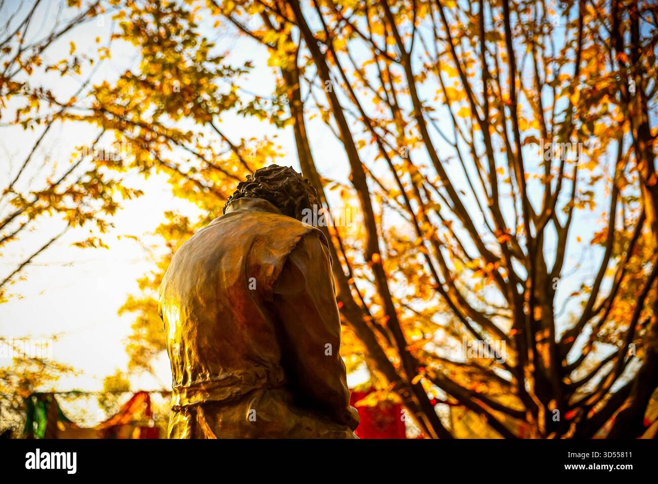 Senna-Denkmal an der Ecke Tamburello, während eines Tests des Cadillac F1 Teams mit dem Ferrari SF-23 in Imola, 13-14. November 2025 für die Formel-1-Weltmeisterschaft 2026. Stockfoto