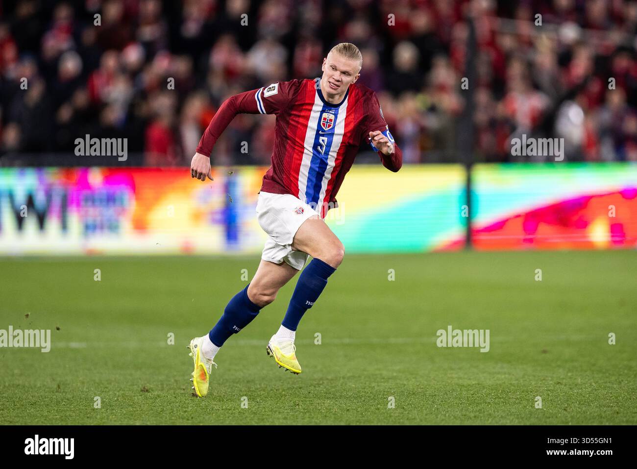 Oslo, Norwegen, 13. November 2025, Erling Haaland in Norwegen gegen Estland WM-Qualifikation, Oslo, Norwegen, Anne-Marie Forker/Alamy Live News Stockfoto