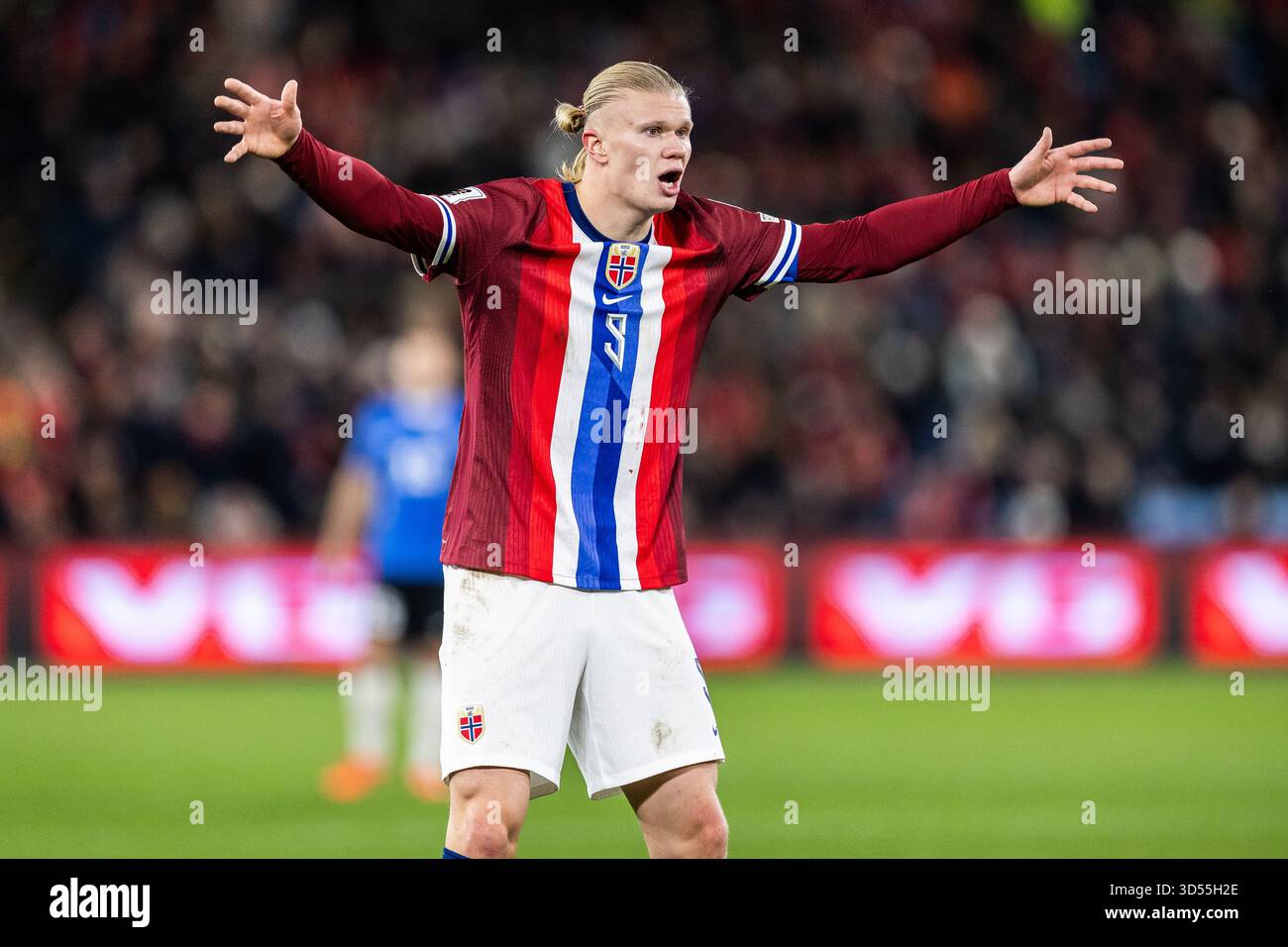 Oslo, Norwegen, 13. November 2025, Erling Haaland in Norwegen gegen Estland WM-Qualifikation, Oslo, Norwegen, Anne-Marie Forker/Alamy Live News Stockfoto