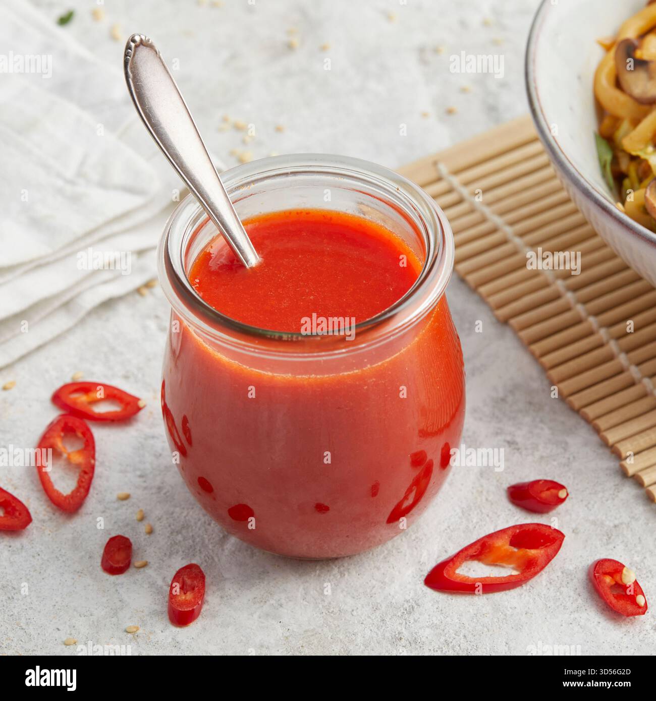 Sriracha Chili Sauce Stockfoto