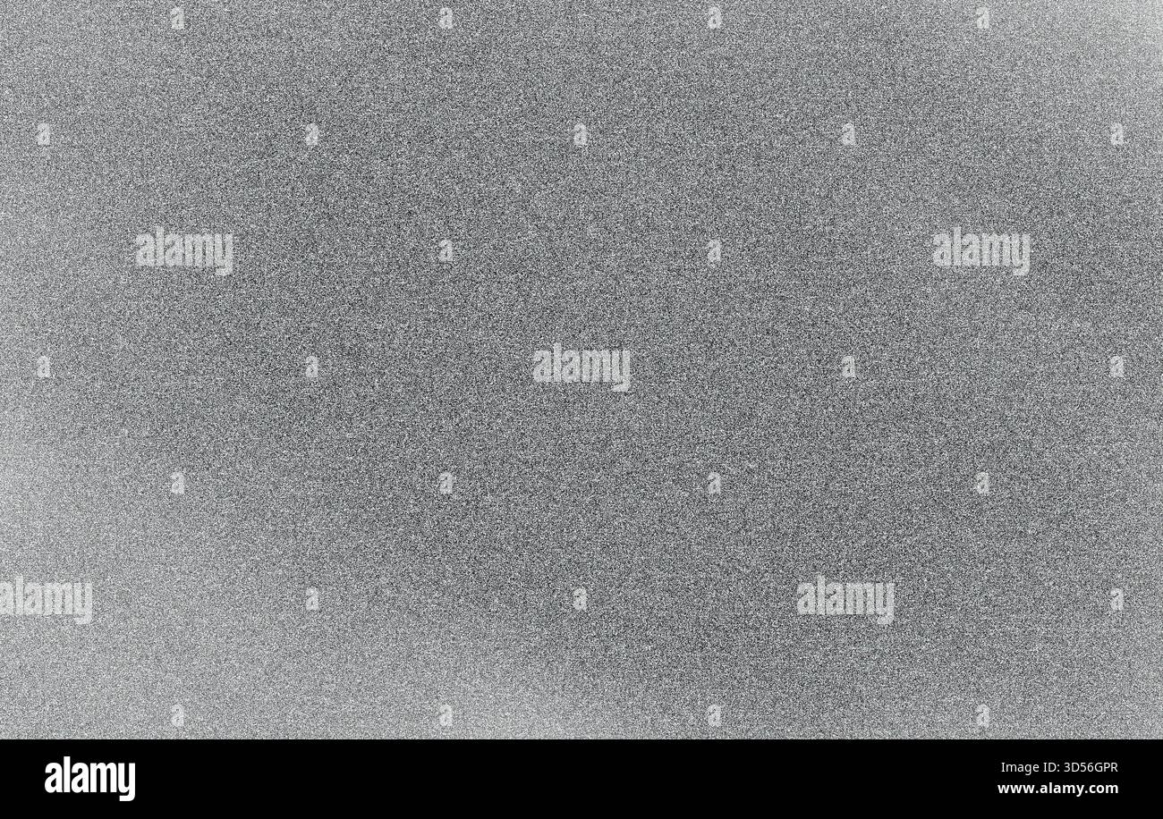 Rausch auf dem Bildschirm im Retro-Stil. Vintage 90s CRT-Display mit statischer Pixelverzerrung, Flicker und analogem Glitcheffekt, abstrakter Cyberpunk-VHS-Textur, Grung Stockfoto