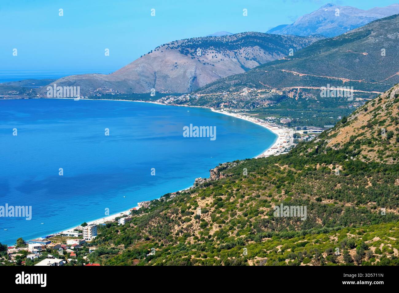 Albanische Küste des Ionischen Meeres, albanische Riviera, Südalbanien Stockfoto